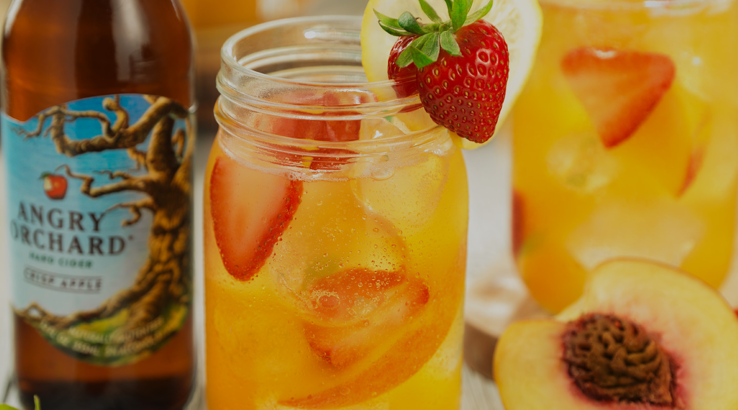 Angry Orchard Rose Cider Peach Strawberry drink