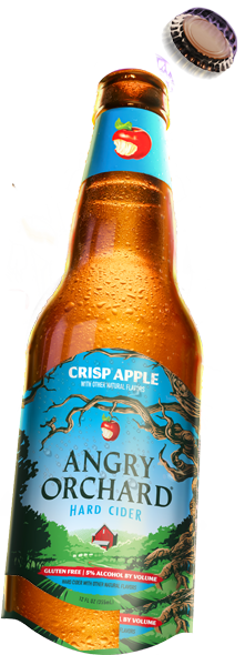 Bottle of Angry Orchard Crisp Hard Cider