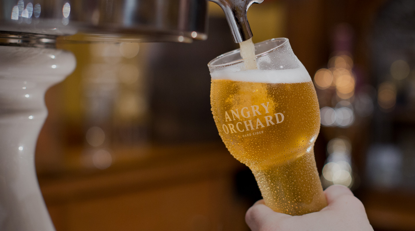Angry Orchard cider on tap